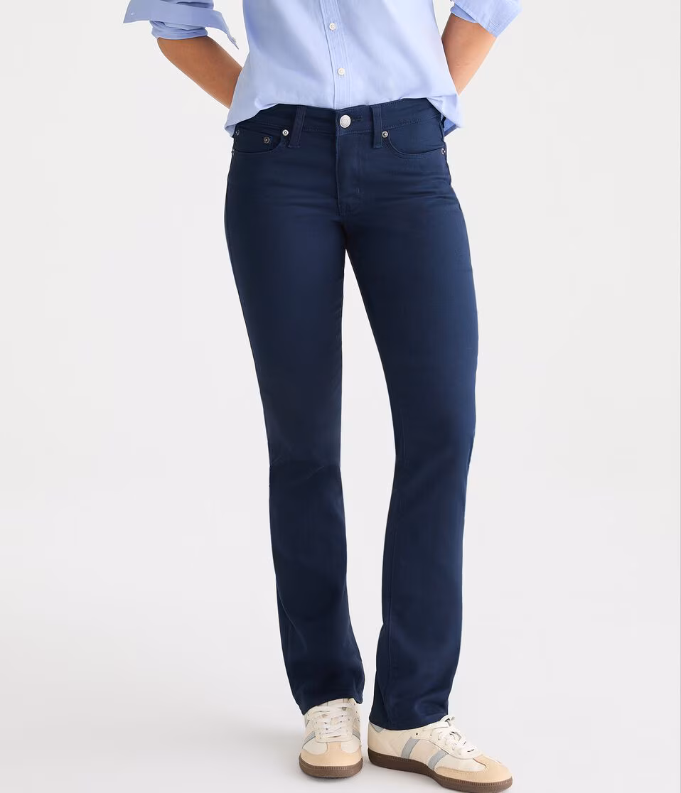 Seriously Stretchy Mid-Rise Straight Uniform Pants