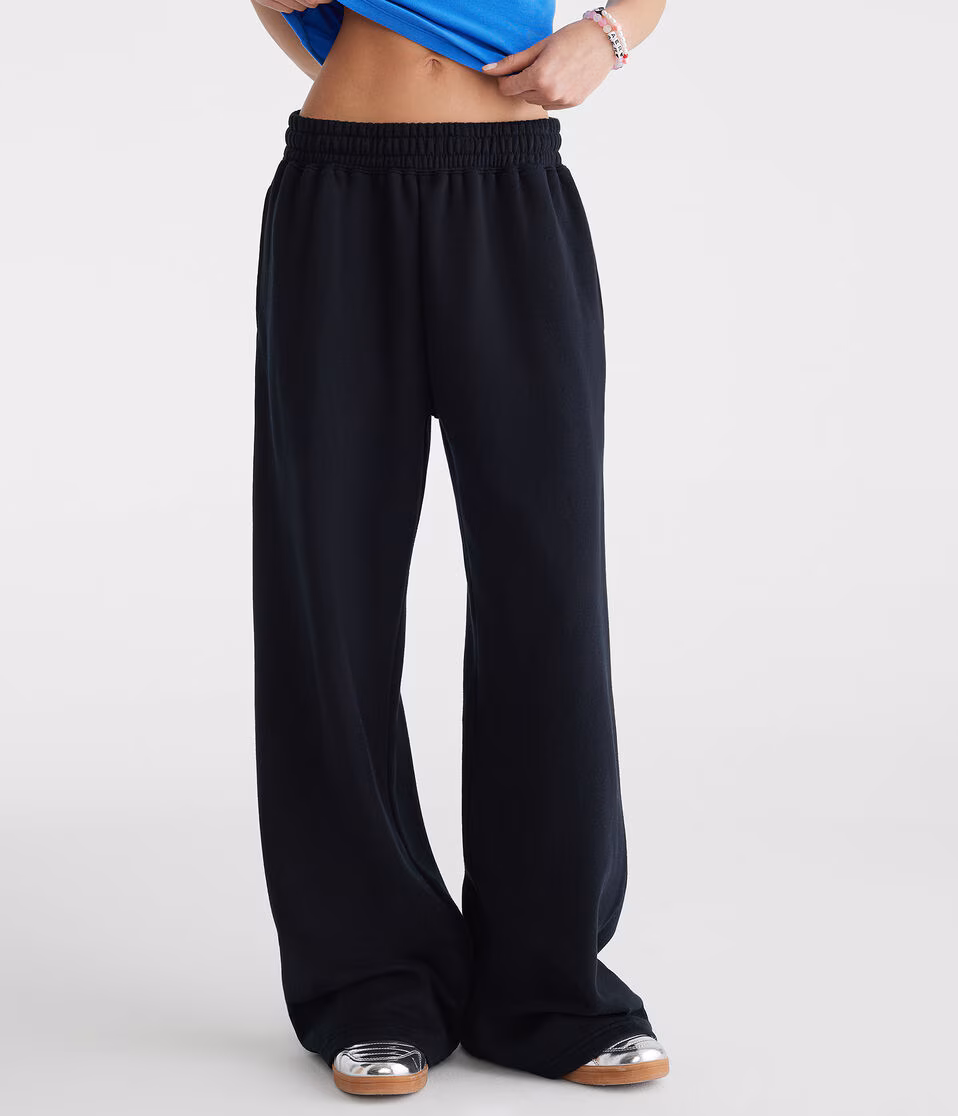 Mid-Rise Wide Leg Sweatpants