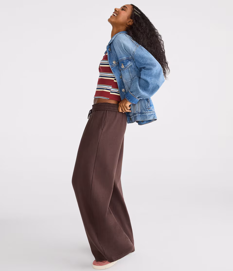Cloud Soft Mid-Rise Wide Leg Sweatpants